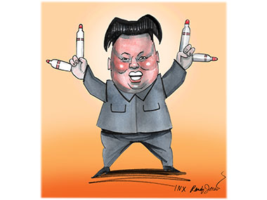 Cocky Kim missile provocation North Korea atomic bomb