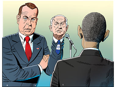 Boehner uses Netanyahu to pillory Obama