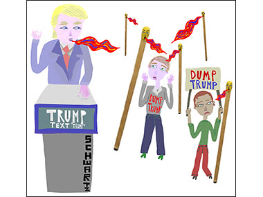 Trump ignites protester violence George Soros left wing extremists