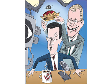 Colbert takes over from David Letterman