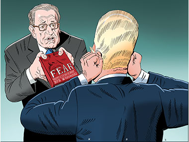 Woodward striking fear into trump with his book titled fear