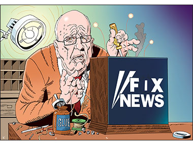 Murdoch Fox News tinkering media opiinion journalism