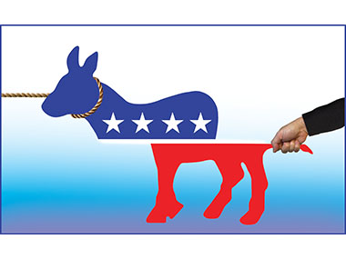 Democrats split progressives and communists vs centrists dems democrats