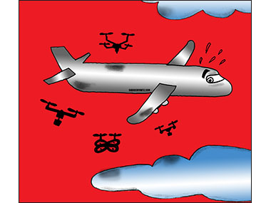 Drones endanger air travel Safety