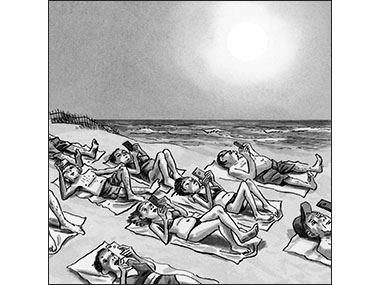 Suntanning masses with smart phones