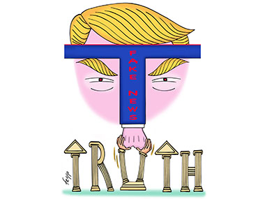 Trump looking at truth
