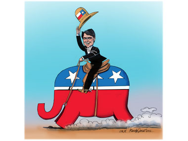 Perry's GOP lead