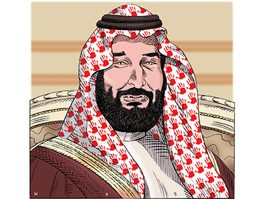 Saudi Prince whose headress telegraphs his murderous regime