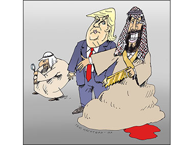 Image of Trump with the Saudi Prince