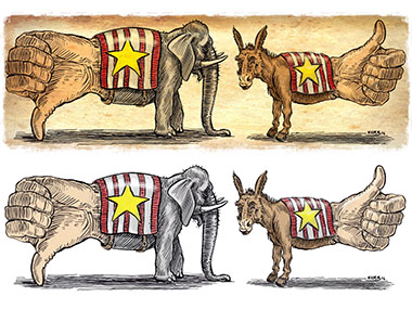 election, democrats, GOP divided nation