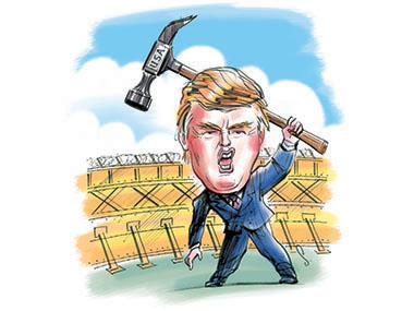 Trump anti immigration mexico wall President 