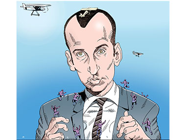 Miller with spray on hair fears immigrants