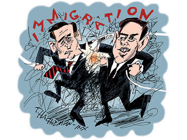 ted cruz and rubio race to the presidency 2016 immagration GOP clash