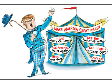 Trump sideshow racist GOP republican 2016