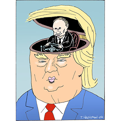 President Trump being Steered by President Putin of Russia