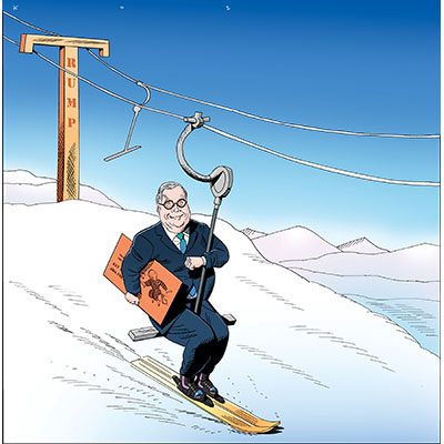 Attorney General Barr on Trump ski lift.