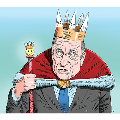 Representative Steven King as a racist fool
